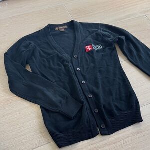 Harriton Knit Black Medical/Scrub Sweater